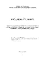      TÌM HIỂU QUY TRÌNH CHẾ BIẾN XÚC XÍCH TIỆT TRÙNG VÀ MỘT SỐ VẤN ĐỀ LIÊN QUAN SẢN XUẤT TẠI CÔNG TY  TNHH THỰC PHẨM DINH DƯỠNG SÀI GÒN 