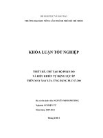   THIẾT KẾ, CHẾ TẠO BỘ PHẬN ĐO VÀ ĐIỀU KHIỂN TỰ ĐỘNG LỰC ÉP  TRÊN MÁY XAY LÚA ỨNG DỤNG PLC S7200    