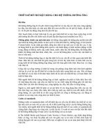 THIẾT KẾ BỐ TRÍ MẶT BẰNG CHO HỆ THỐNG ĐƯỜNG ỐNG