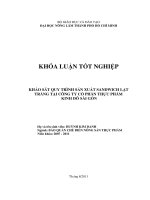    KHẢO SÁT QUY TRÌNH SẢN XUẤT SANDWICH LẠT TRẮNG TẠI CÔNG TY CỔ PHẦN THỰC PHẨM   KINH ĐÔ SÀI GÒN 