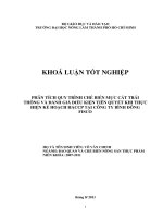    PHÂN TÍCH QUY TRÌNH CHẾ BIẾN MỰC CẮT TRÁI THÔNG VÀ ĐÁNH GIÁ ĐIỀU KIỆN TIÊN QUYẾT KHI THỰC        HIỆN KẾ HOẠCH HACCP TẠI CÔNG TY BÌNH ĐÔNG               FISCO    