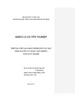   THIẾT KẾ, CHẾ TẠO, KHẢO NGHIỆM MÁY SẤY MẬT THEO NGUYÊN LÝ CÔ ĐẶC CHÂN KHÔNG                           NĂNG SUẤT 20 kgMẺ     