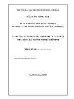 xu hướng sử dụng nước tính khiết của người tiêu dùng tại thành phố hồ chí minh 