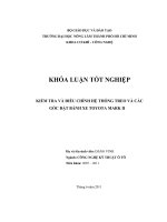 KIỂM TRA VÀ ĐIỀU CHỈNH HỆ THỐNG TREO VÀ CÁC GÓC ĐẶT BÁNH XE TOYOTA MARK II   