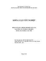   KHẢO SÁT QUY TRÌNH CHẾ BIẾN XỦI CẢO TẠI CÔNG TY CỔ PHẦN CHẾ BIẾN  HÀNG XUẤT KHẨU CẦU TRE   