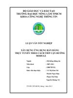 XÂY DỰNG ỨNG DỤNG BÁN HÀNG  TRỰC TUYẾN THEO CÁCH TIẾP CẬN HƯỚNG  MODULE   