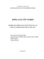 TÌM HIỂU QUY TRÌNH SẢN XUẤT XÚC XÍCH VEAL TẠI CÔNG TY CỔ PHẦN CHĂN NUÔI C.P. VIỆT NAM  