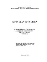 SỬA CHỮA BẢO DƯỠNG ĐỘNG CƠ VÀ HỆ THỐNG TRUYỀN LỰC  TRÊN XE TOYOTA COROLLA 