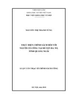 Thực hiện chính sách đối với người có công tại huyện ba tơ, tỉnh quảng ngãi ( Luận văn thạc sĩ)