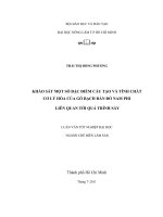   KHẢO SÁT MỘT SỐ ĐẶC ĐIỂM CẤU TẠO VÀ TÍNH CHẤT CƠ LÝ HÓA CỦA GỖ BẠCH ĐÀN ĐỎ NAM PHI     LIÊN QUAN TỚI QUÁ TRÌNH SẤY 