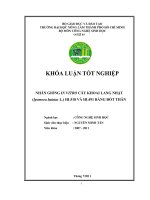    NHÂN GIỐNG IN VITRO CÂY KHOAI LANG NHẬT (Ipomoea batatas L.) HL518 VÀ HL491 BẰNG ĐỐT THÂN   