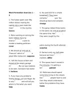 Cambridge FCE Reading: Part III Word formation exercise