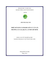 THIẾT KẾ MẢNG XANH KHU DÂN CƯ CÁT LÁI  PHƯỜNG CÁT LÁI, QUẬN 2, T.P HỒ CHÍ MINH   THIẾT KẾ MẢNG XANH KHU DÂN CƯ CÁT LÁI  PHƯỜNG CÁT LÁI, QUẬN 2, T.P HỒ CHÍ MINH   
