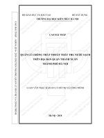 Quản lý chống thất thoát thất thu nước sạch trên địa bàn quận thanh xuân thành phố hà nội (tt) 
