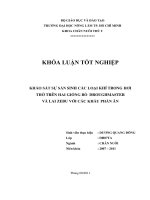    KHẢO SÁT SỰ SẢN SINH CÁC LOẠI KHÍ TRONG HƠI THỞ TRÊN HAI GIỐNG BÒ  DROUGHMASTER    VÀ LAI ZEBU VỚI CÁC KHẨU PHẦN ĂN 