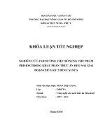NGHIÊN CỨU ẢNH HƯỞNG VIỆC BỔ SUNG CHẾ PHẨMPRIMOS TRONG KHẨU PHẦN THỨC ĂN HEO NÁI GIAI   ĐOẠN CHỬA KỲ 2 ĐẾN CAI SỮA   