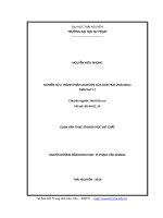 Nghiên cứu thành phần aglycon của loài huệ (polianthes tuberosa l ) 