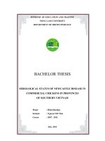 SEROLOGICAL STATUS OF NEWCASTLE DISEASE IN COMMERCIAL CHICKENS IN PROVINCES OF SOUTHERN VIETNAM