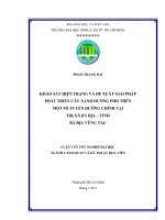 KHẢO SÁT HIỆN TRẠNG VÀ ĐỀ XUẤT GIẢI PHÁP  PHÁT TRIỂN CÂY XANH ĐƯỜNG PHỐ TRÊN MỘT SỐ TUYẾN ĐƯỜNG CHÍNH TẠI  THỊ XÃ BÀ RỊA – TỈNH BÀ RỊA VŨNG TÀU 