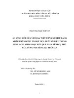 SO SÁNH KẾT QUẢ NUÔI GÀ THỊT CÔNG NGHIỆP BẰNG KHẨU PHẦN ĐƯỢC TỔ HỢP DỰA TRÊN SỐ LIỆU TRUNG  BÌNH ACID AMIN HOẶC KẾT QUẢ PHÂN TÍCH CỤ THỂ CỦA TỪNG NGUYÊN LIỆU THỨC ĂN   