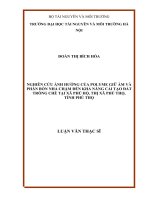 NGHIÊN CỨU ẢNH HƯỞNG CỦA POLYME GIỮ ẨM VÀ PHÂN BÓN NHẢ CHẬM ĐẾN KHẢ NĂNG CẢI TẠO ĐẤT TRỒNG CHÈ TẠI XÃ PHÚ HỘ, THỊ XÃ PHÚ THỌ, TỈNH PHÚ THỌ
