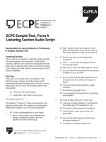 ECPE Sample Test, Form A Listening Section Audio Script