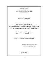 Khảo sát thuật ngữ bưu chính viễn thông trong tiếng anh và cách chuyển dịch sang tiếng việt
