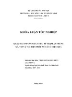 KHẢO SÁT CƠ CẤU CHẤT THẢI TỪ TRẠM ẤP TRỨNG GÀ, VỊT VÀ TÌM BIỆN PHÁP XỬ LÝ CÓ HIỆU QUẢ   