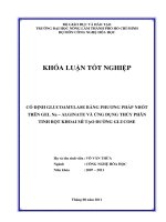     CỐ ĐỊNH GLUCOAMYLASE BẰNG PHƯƠNG PHÁP NHỐT TRÊN GEL Na – ALGINATE VÀ ỨNG DỤNG THỦY PHÂN  TINH BỘT KHOAI MÌ TẠO ĐƯỜNG GLUCOSE 