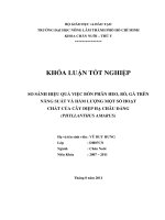 SO SÁNH HIỆU QUẢ VIỆC BÓN PHÂN HEO, BÒ, GÀ TRÊN NĂNG SUẤT VÀ HÀM LƯỢNG MỘT SỐ HOẠT  CHẤT CỦA CÂY DIỆP HẠ CHÂU ĐẮNG (PHYLLANTHUS AMARUS) 