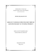   KHẢO SÁT VÀ ĐÁNH GIÁ TIỀM NĂNG PHÁT TRIỂN DU LỊCH SINH THÁI KHU VỰC NÚI DINH, TỈNH BRVT   