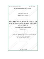 Hoàn thiện công tác quản lý dự án đầu tư xây dựng tại ban quản lý dự án huyện thạch thất, thành phố hà nội (tt) 