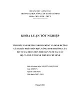 TÌM HIỂU ẢNH HƯỞNG NHÓM GIỐNG VÀ DINH DƯỠNG CỦA KHẨU PHẦN ĐẾN KHẢ NĂNG SINH TRƯỞNG CỦA    BÒ TƠ LAI HOLSTEIN FRIESIAN NUÔI TẠI CÁC  HỘ CÁ THỂ Ở THÀNH PHỐ HỒ CHÍ MINH 