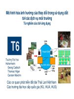 Mô hình hóa ảnh hưởng của thay đổi trong sử dụng đất tới các dịch vụ môi trường Từ nghiên cứu tới ứng dụng