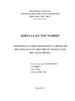    ẢNH HƯỞNG CỦA KIỂU CHUỒNG KÍN VÀ CHUỒNG HỞ  ĐẾN NĂNG SUẤT CỦA HEO THỊT TỪ 130 NGÀY TUỔI ĐẾN  XUẤT CHUỒNG  