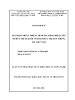 Giải pháp hoàn thiện chính sách bảo hộ quyền sở hữu trí tuệ đối với tri thức truyền thống tại Việt Nam (Luận văn thạc sĩ)