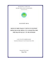   KHẢO SÁT HIỆN TRẠNG VÀ ĐỀ XUẤT GIẢI PHÁP CHỈNH TRANG HỆ THỐNG CÂY XANH ĐƯỜNG PHỐ  TRÊN ĐỊA BÀN QUẬN 1, TP. HỒ CHÍ MINH 