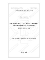 Giải pháp quản lý chất thải rắn sinh hoạt trên địa bàn huyện thạch thất thành phố hà nội (tt) 