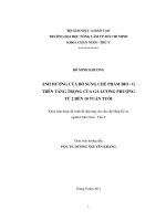 ẢNH HƯỞNG CỦA BỔ SUNG CHẾ PHẨM BIO  G TRÊN TĂNG TRỌNG CỦA GÀ LƯƠNG PHƯỢNG  TỪ 2 ĐẾN 10 TUẦN TUỔI   