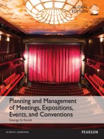 Planning and management of meetings expositions events and conventions 1st by fenick 