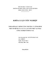 THEO DÕI QUÁ TRÌNH TĂNG TRƯỞNG VÀ TÌNH HÌNH MỘT SỐ BỆNH CỦA GÀ TA LAI NUÔI THỊT TẠI TRẠI  CÔNG NGHIỆP Ở ĐỒNG NAI 
