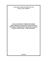 BÁO CÁO THUYẾT MINH TỔNG HỢP ĐIỀU CHỈNH QUY HOẠCH SỬ DỤNG ĐẤT ĐẾN NĂM 2020 VÀ KẾ HOẠCH SỬ DỤNG ĐẤT NĂM 2017 HUYỆN VĨNH TƯỜNG - TỈNH VĨNH PHÚC