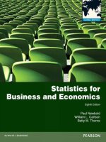 Statistics for business and economics 8e global edtion by newbold 