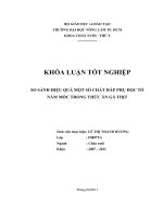 SO SÁNH HIỆU QUẢ MỘT SỐ CHẤT HẤP PHỤ ĐỘC TỐ NẤM MỐC TRONG THỨC ĂN GÀ THỊT 
