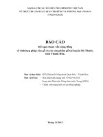 BÁO CÁO Kết quả tham vấn cộng đồng về tính hợp pháp của gỗ và các sản phẩm gỗ tại huyện Bá Thước, tỉnh Thanh Hóa