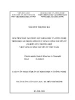 Giải pháp đào tạo nhân lực khoa học và công nghệ trình độ cao trong lĩnh vực năng lượng nguyên tử (nghiên cứu trường hợp viện năng lượng nguyên tử việt nam)