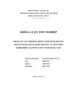 KHẢO SÁT GIÁ TRỊ KIỂU HÌNH VÀ HỆ SỐ DI TRUYỀN MỘT SỐ TÍNH TRẠNG SINH TRƯỞNG CỦA ĐÀN HEO  YORKSHIRE TẠI DNTN CHĂN NUÔI HƯNG VIỆT   