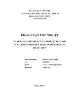     ĐÁNH GIÁ SỰ HIỆN DIỆN CỦA VI SINH VẬT HIẾU KHÍ VÀ BACILLUS TRONG QUY TRÌNH VỆ SINH SẢN XUẤT  THUỐC THÚ Y 