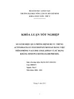 SO SÁNH HIỆU QUẢ PHÒNG BỆNH DO VI  TRÙNG ACTINOBACILLUS PLEUROPNEUMONIAE BẰNG VIỆC  TIÊM PHÒNG VACCINE COGLAPIX® VÀ SỬ DỤNG KHÁNG SINH PULMOTIL®G200 PREMIX.    
