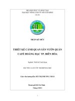   THIẾT KẾ CẢNH QUAN SÂN VƯỜN QUÁN CAFÉ HOÀNG HẠC TP. BIÊN HÒA 